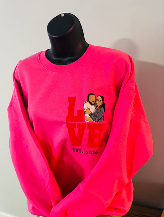 Love Us - Custom Embroidered shirt